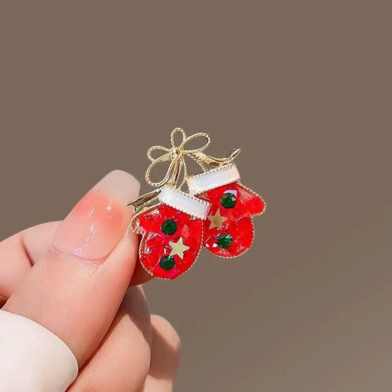 Cute and Simple Green Christmas Tree Brooch, Personalized Light Luxury, High-end, Niche Design, Christmas Atmosphere Brooch