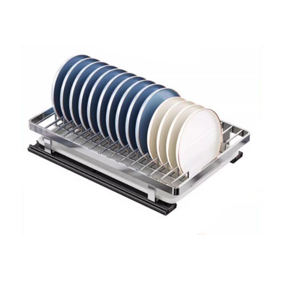 Large Pull-out Dish Rack Drawer Type Dish Drainer Storage Rack Durable Cabinets Organizer  Kitchen