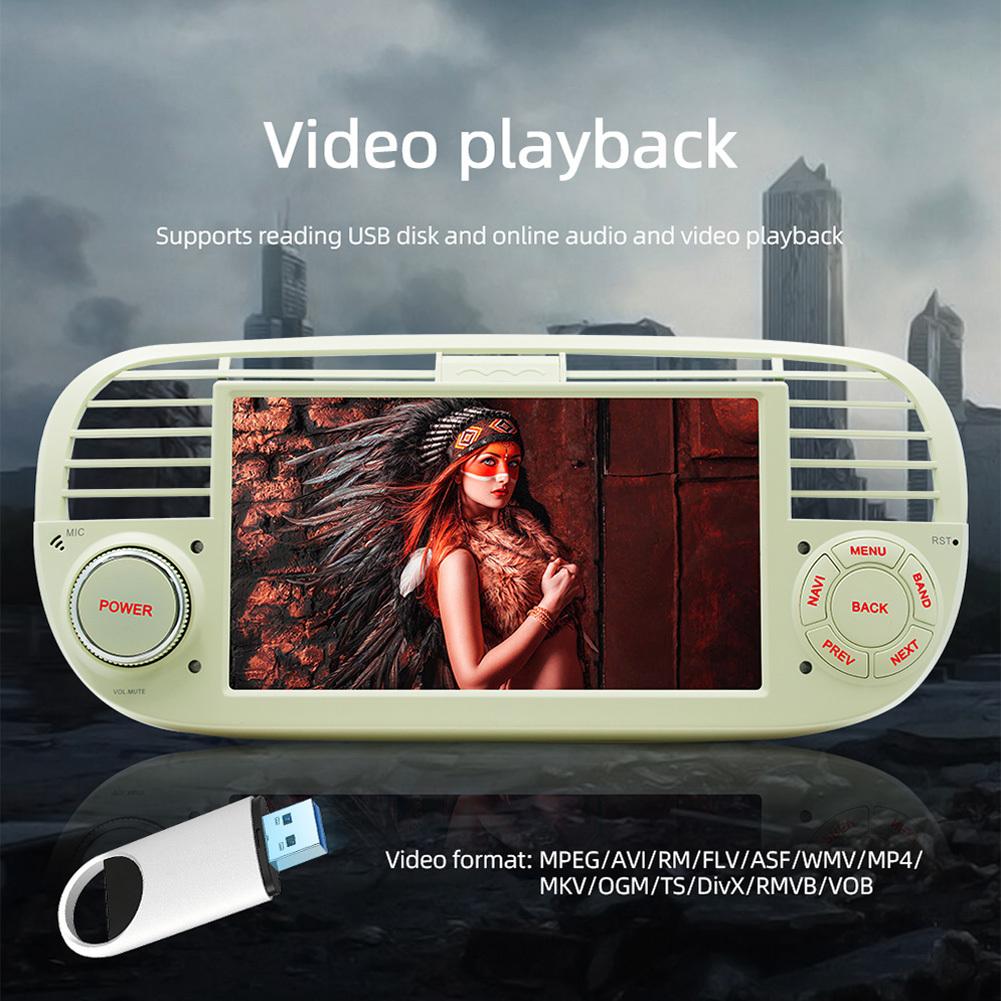 Afișaj de navigație GPS stereo pentru mașină compatibil cu sistemul de interacțiune auto Ios și compatibil Android Auto pentru Fiat 500 2010-2015