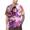 Letní Pánské Módní Tričko Módní Harajuku 3D Tištěné Kreslený Vzor Tričko Ležérní Pohodlný Top s Krátkým Rukávem