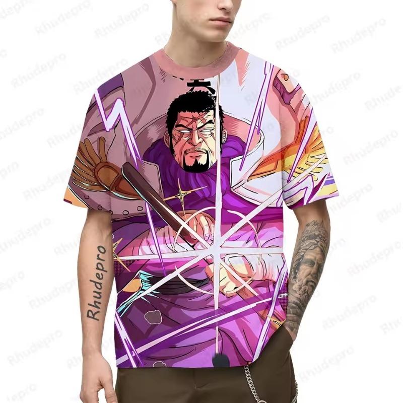 Letní Pánské Módní Tričko Módní Harajuku 3D Tištěné Kreslený Vzor Tričko Ležérní Pohodlný Top s Krátkým Rukávem