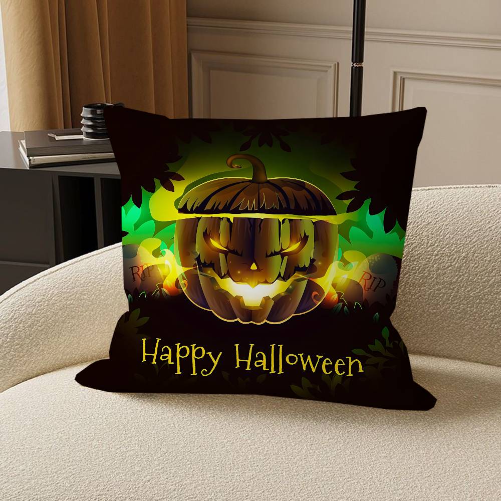 Halloween Cushion Cover Pillowcase Upholstery Sofa Throw Pillow Home Decor Pillowcas