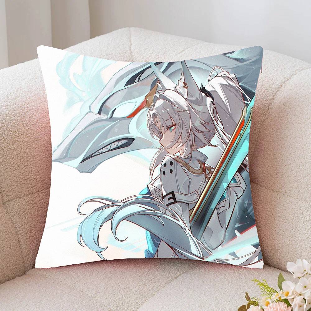 Feixiao Anime Game Honkai Star Rail Pillow Case Fashion Square Pillowcase Bedroom Sofa Room Ins Decoration Leisure