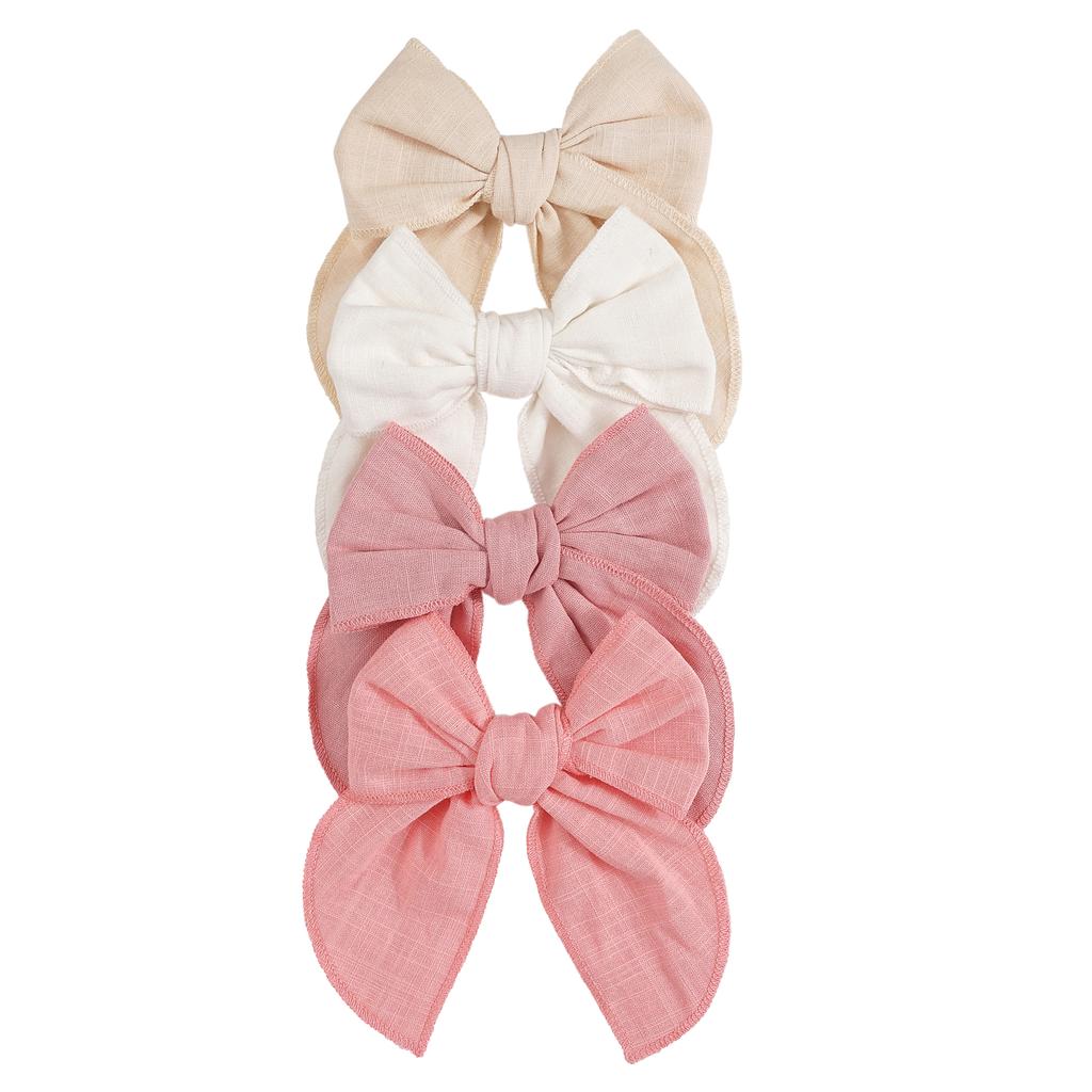 5Inch Girls Women Linen Bow Hair Clips Big Sailor Bow Barrettes Baby Kids Hairgrips Hair Bows Accessories Headwear