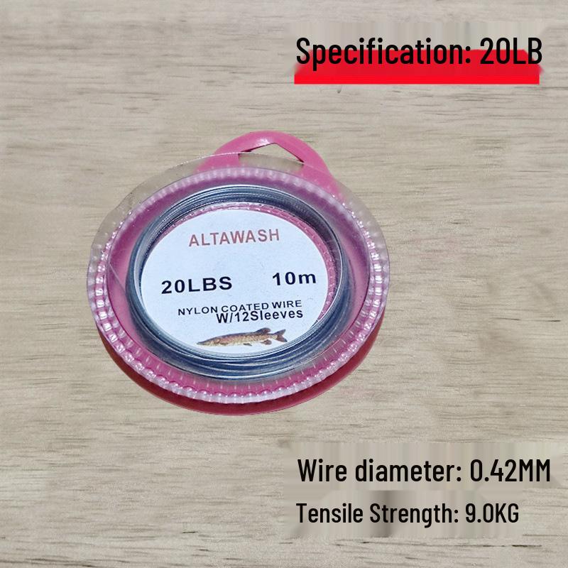 Fishing Steel Wire Rope Line: Anti-Bite Leader, 1x7 & 7x7 Strands, 5-150LB Tackle.