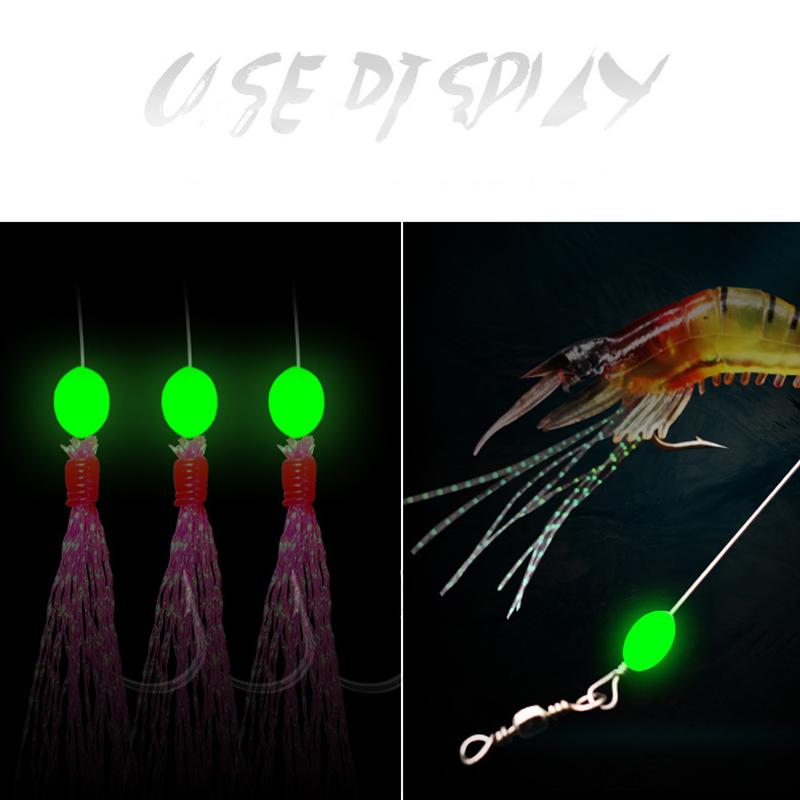 Luminous Fishing Beads Tube 170Pcs/Set Hard Rubber Rig Tube Sleeve Accessories Floating Glow Fishing Beads Fishing Fishing Tools