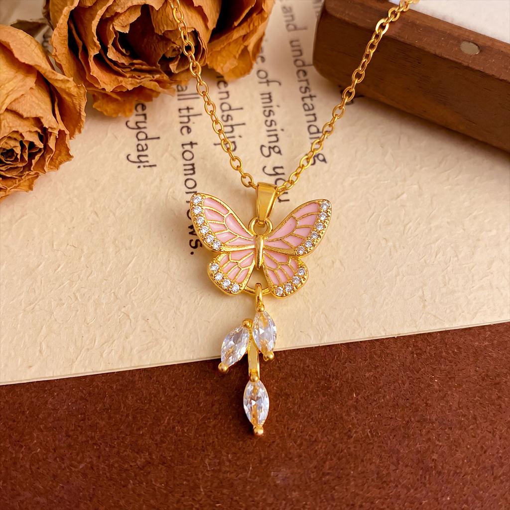 Light Luxury Niche Sweet Collarbone Butterfly Necklace
