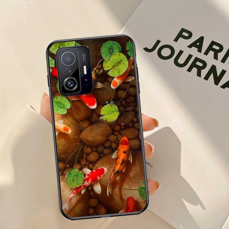 Koi Carp Fish Painting Case For Xiaomi 11T Pro 12 X Mi 11 Lite Cover For POCO X3 Pro X3 GT F3 M3 M4 X4 Pro Coque