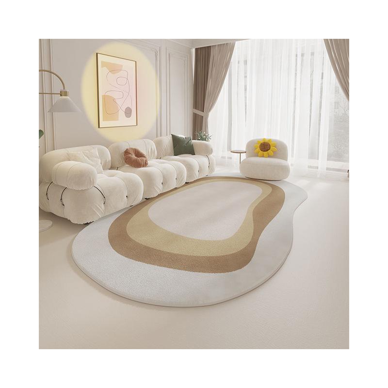 Unregelmäßiger Wohnzimmerteppich Schlafzimmer Bettvorleger Couchtischteppich Haushalt Langlebig und Pflegeleicht