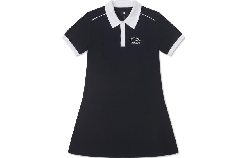 Converse Short Sleeved Dress Women s Black 10027637-A01 L