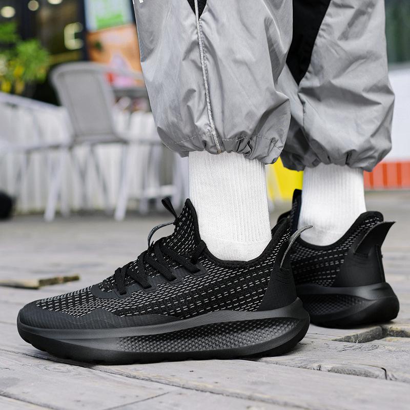 New Mesh Shoes Running Shoes Foot Chip Magnetic Shock Massage Shoes Vibration Couple Shoes One Foot Flying Knitting Shoes