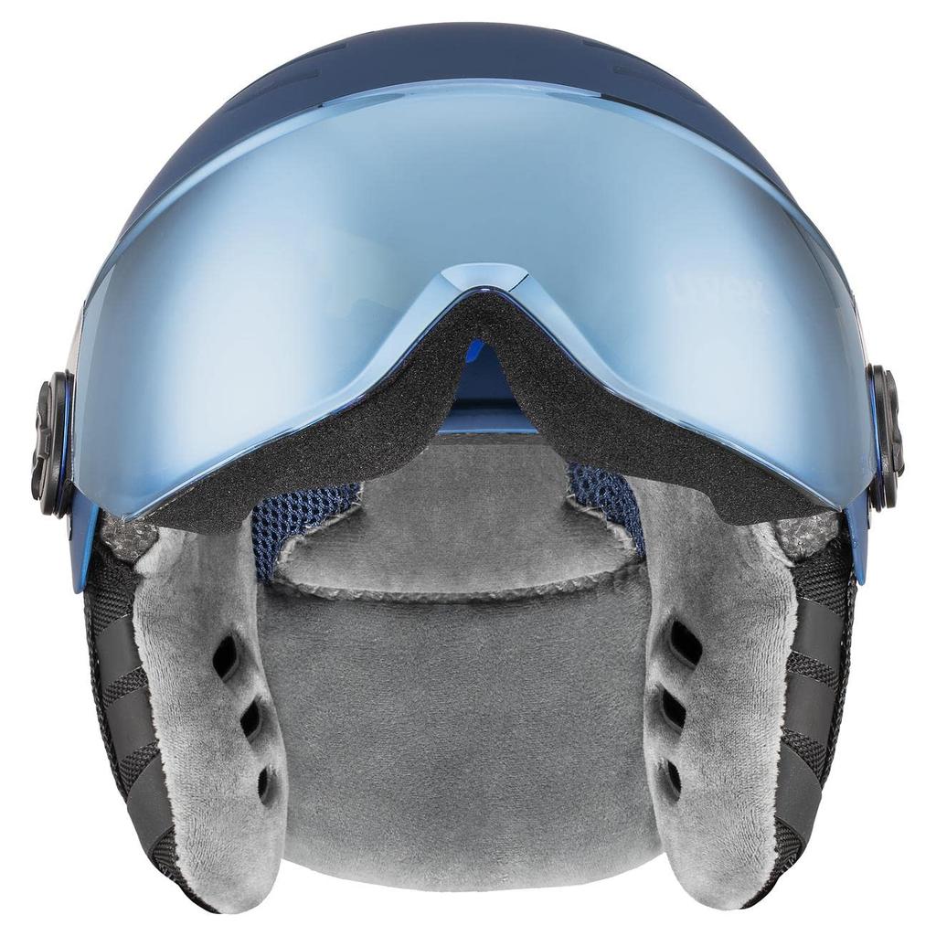 Uvex Visierbrille Größe Rocket Jr Kinder Ski-/Snowboardhelm, Kompatibel, Drehrad-Einstellung, Visier, 51-55cm