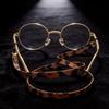 Leopard Print Eyewear Chain For Women With Fabric Material And Geometric Line Design