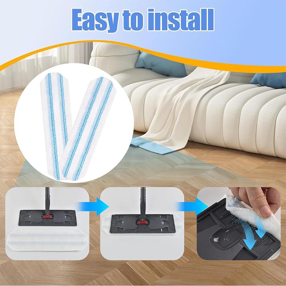 3pcs Floor Mop Replacement Cover For Vileda H2PrO