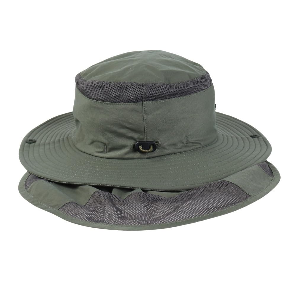 North Hat for Sun Shield Water UV Removable Chin Time KM [The Face] Kids, Hat, Repellent, Protection, Strap, Green,