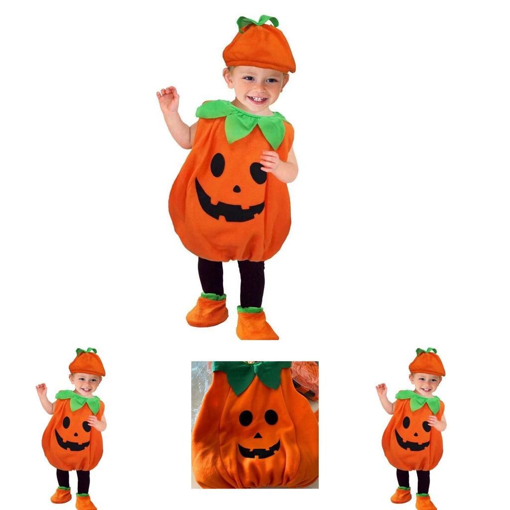 Adorable Kid Halloween Pumpkin Costume Set For Toddler Baby Cosplay Fun