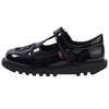 Kickers Girls Stardust Patent Leather T-Bar School Shoes