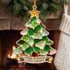 Memorial Ornaments for Christmas Handmade Sea Glass Ornament Mosaic Angel/Heart/Red Bird/Tree Hanging Coastal Tree Decoration with Sentimental Text,