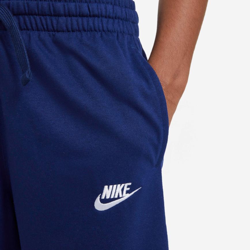 Nike Loose Letter Print Mid-Rise Straight Leg Shorts Kids bottoms Navy-Blue DA0806-492