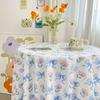 Light Luxury Coffee Table Cover Vintage Round Table Tablecloth Cute Floral Table Cloth  Kitchen