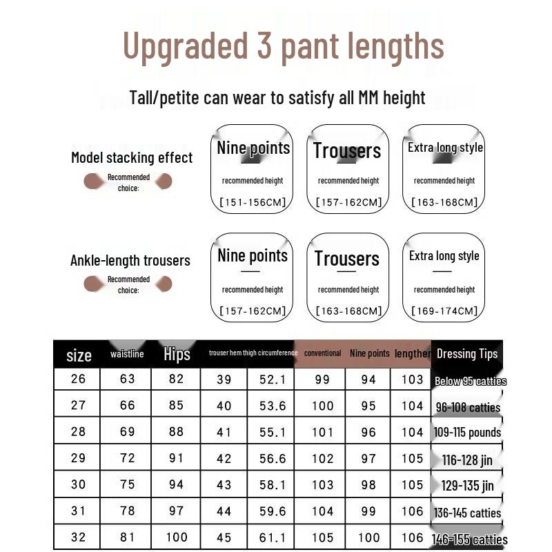 Women's 2025 High-Waist Plush Jeans - Small Size, Wide-Leg, Narrow Straight, Autumn/Winter Style