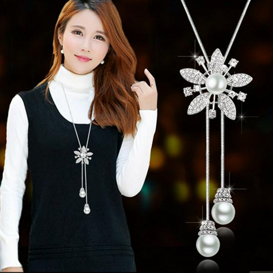 Elegante Quasten-Pulloverkette für Damen - Vielseitiges, hochwertiges europäisches und amerikanisches Design für Herbst/Winter-Mode