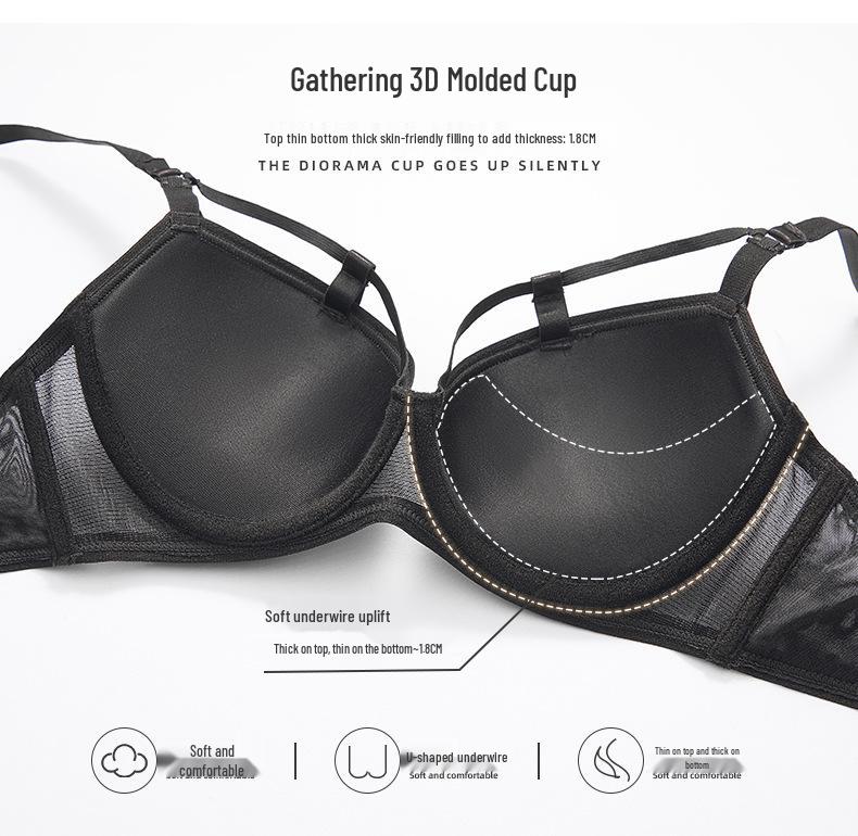 Adjustable Sexy Lingerie Set for Small Busts: Gathered, Anti-Sagging, Side Support, New Popular Style