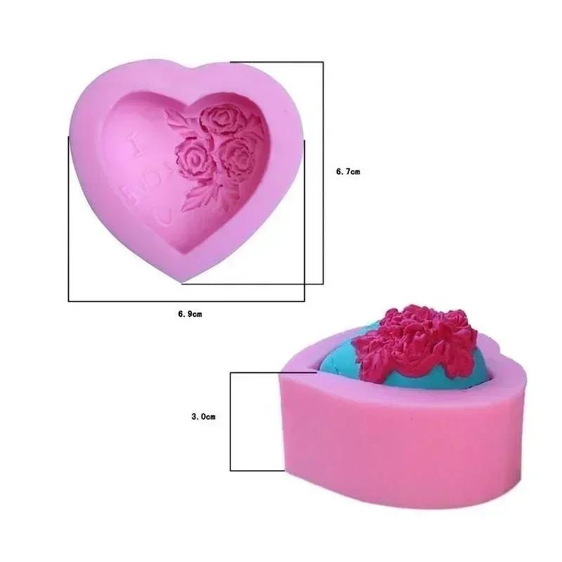 

Handmade Diy Creative Rose Love Shape Silicone Mold Romantic Valentine s Day Chocolate Candy Molds Cake Decor Candle Mould