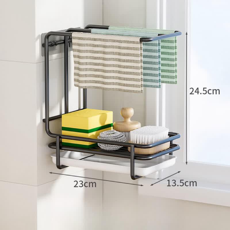 Punch-Free Kitchen Dishcloth & Sponge Drain Rack