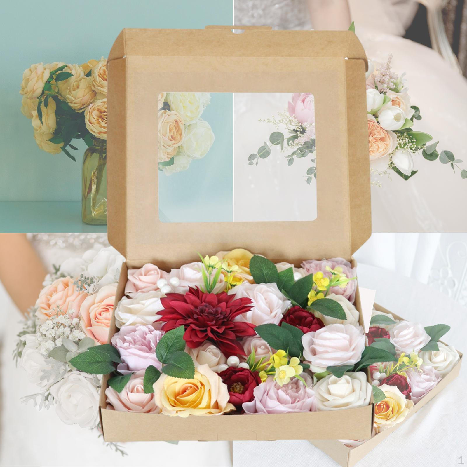 

Artificial Flowers Combo Box Set Floral DIY Wedding for Centerpieces Arrangements Table Baby Shower