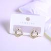 Christmas Zircon Bow Stud Earrings - Fresh, Sweet, Fashionable, High-End Metallic Luxury