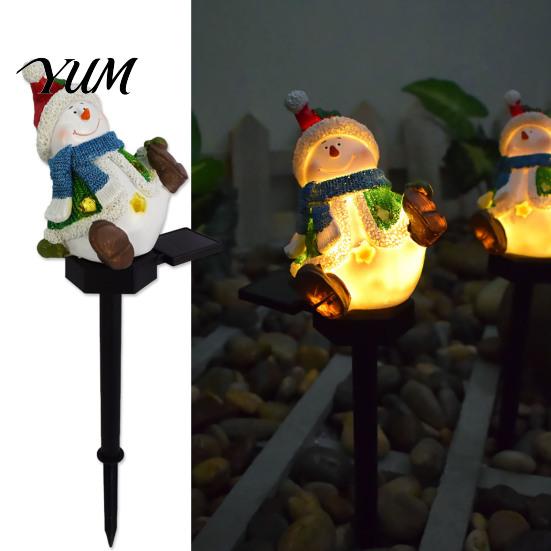 Christmas Garden Stakes Solar Stake Light, Waterproof Outdoor LED Lamp with Warm Seasonal Yard Ornaments Glow, Decorative Landscape Lighting for Lawn