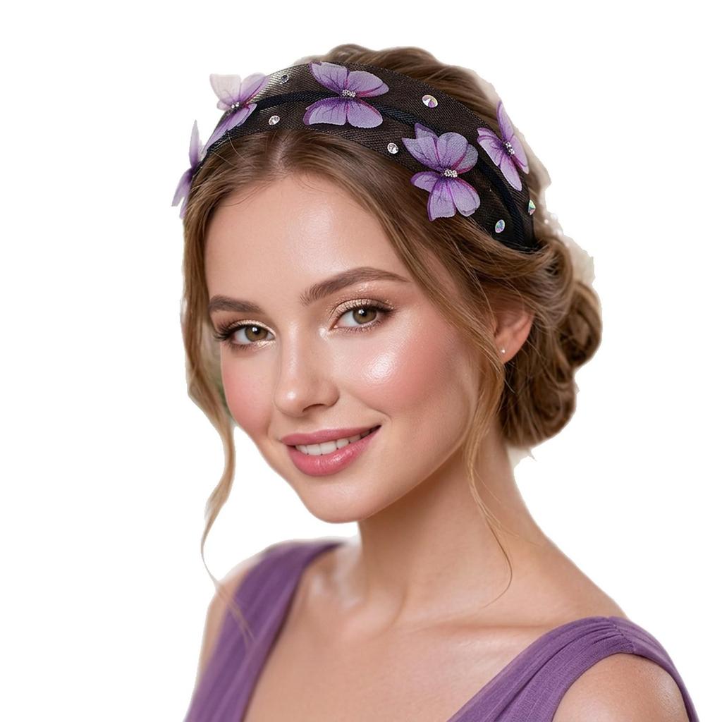 Versatile European and American Style Butterfly Headband for Weddings, Forest Theme Bridal Headdress A158