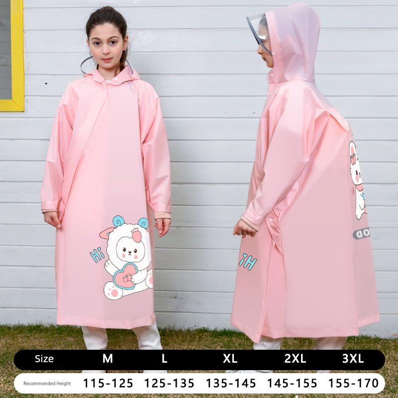 Kinder-Regenmantel Jungen mit Schultasche Kinder Ganzkörper Wasserdicht Baby Kindergarten Grundschüler Spezieller Poncho für die Schule