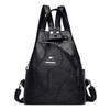Korean Style Multi-functional Leather Backpack For Women Anti-theft Convertible Shoulder Bag Color Matching Travel Rucksack