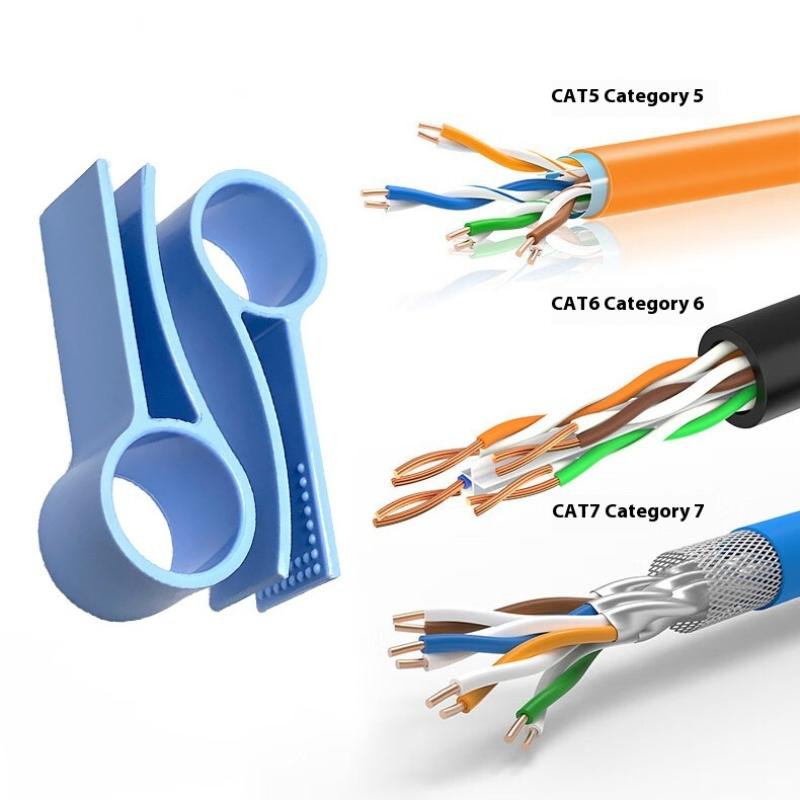 Ethernet Cable Straightener Tool For Quick And Easy Unraveling Cat5E/Cat6/Cat7 Wire Cable Management Accessories