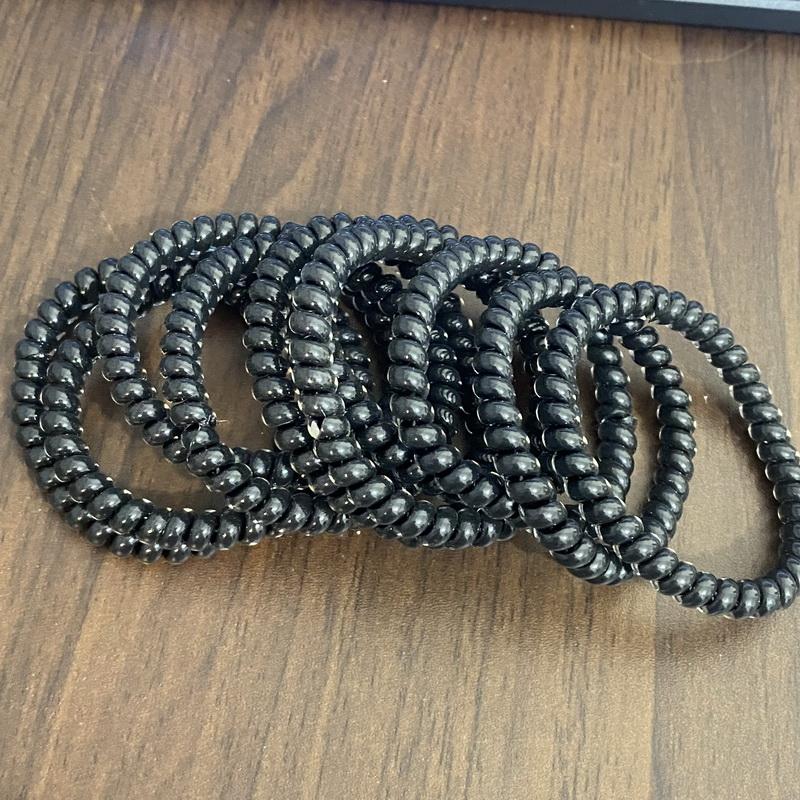 10 buc/set Elastice de păr tip arc de sârmă de telefon pentru femei, culori solide, elastice de păr pentru fete, elastic de păr tip scrunchie telefon