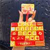 Funny 26 Grid Keyboard Keycap Clicker Keychain Fidget Push Squeeze Stress Anxiety Relief Decompression Sensory Bag Charm Gift
