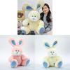 Plush Bunny Toy With Pp Cotton Filling For Girls Bedroom Decor Gift