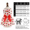 Breathable Dog Dress Thin Cat Apparel Cute Strawberry Costume  Party Dressing