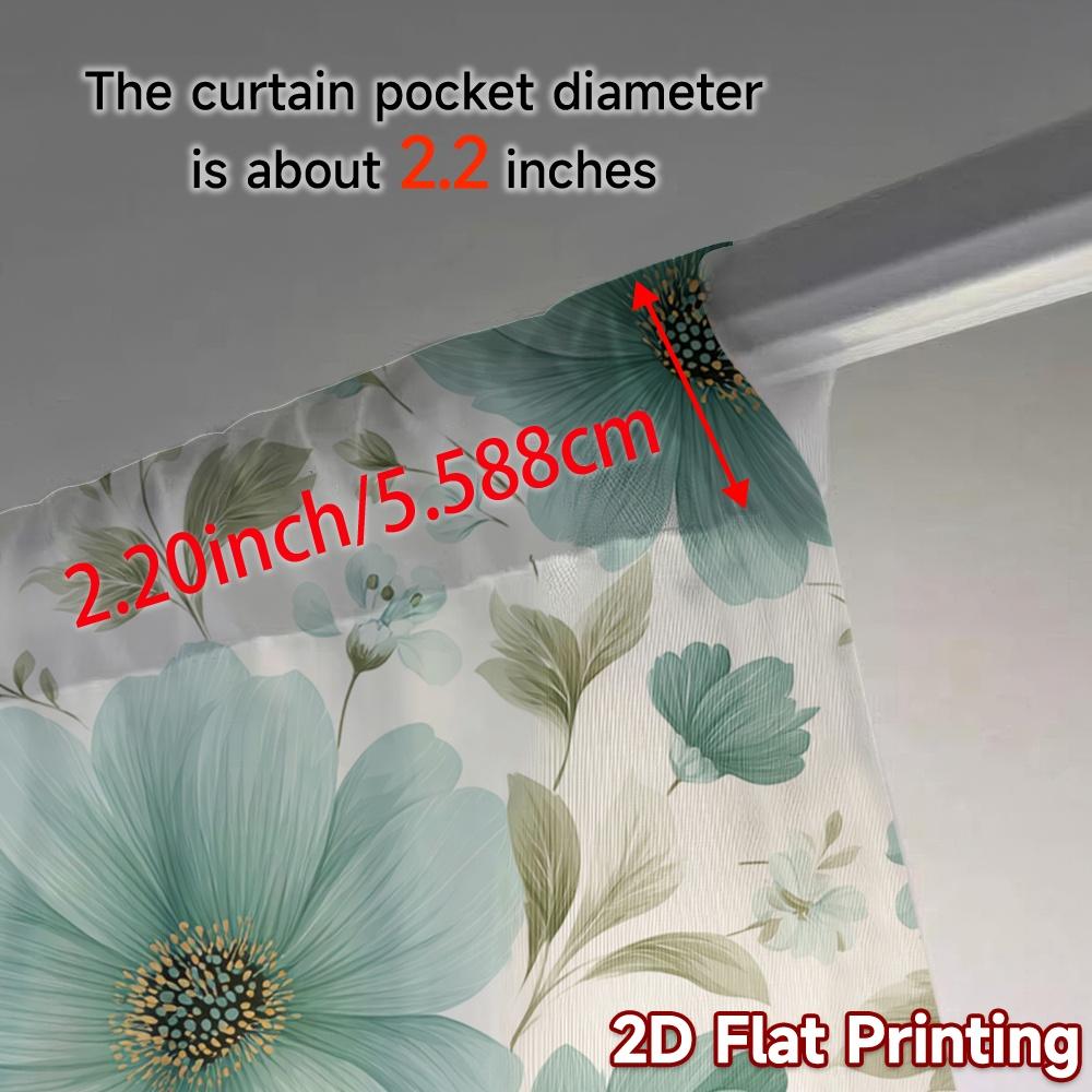 2D FLAT PRINTING 2pcs Curtains (Without Rod) Floral Elegance Design (7) Saint Patrick is Day Festival Chic Print Curtains
