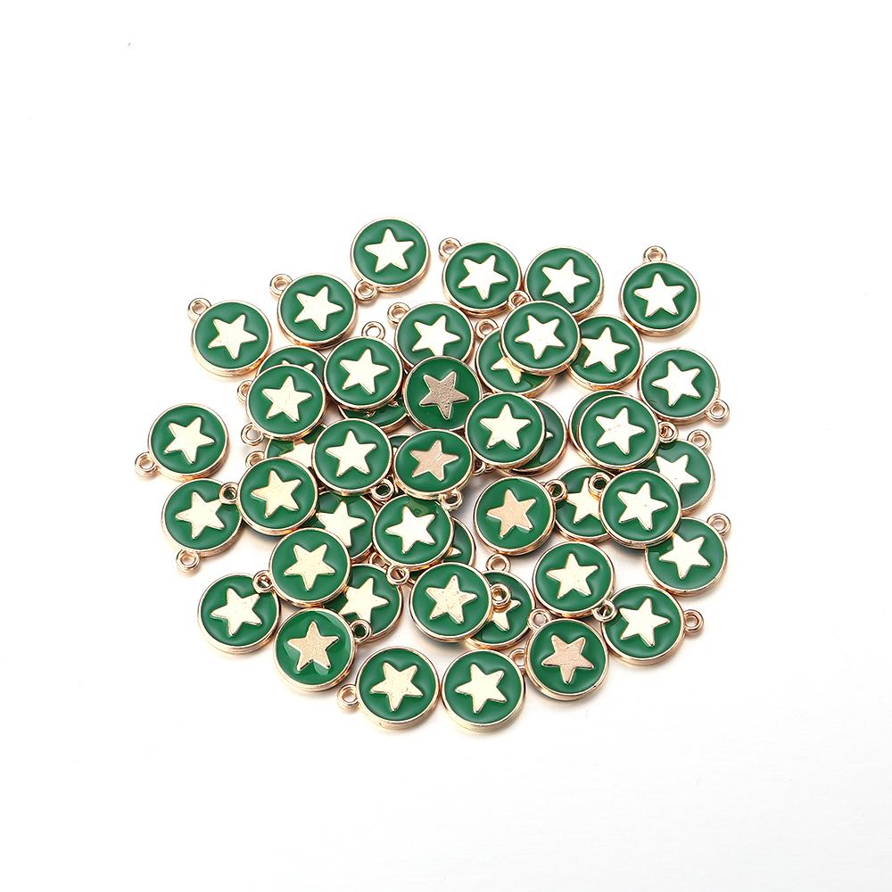10pcs/lot Alloy Star Charms Color Drop Oil Charm Bead for Jewelry Making DIY Necklace Pendant Earrings Handmade Accessories