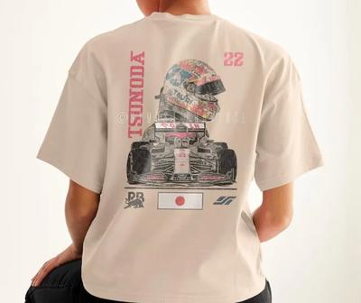 Merchandising Fatto a Mano di Yuki Tsunoda – Maglietta Personalizzata Red Bull Racing