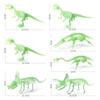 Archäologische Ausgrabung von Dinosaurierskelett-Fossilien, Leuchtendes Skelett, Tyrannosaurus, Morinda, Mosasaurus, Zusammenbaubare Verzierungs-Spielzeuge
