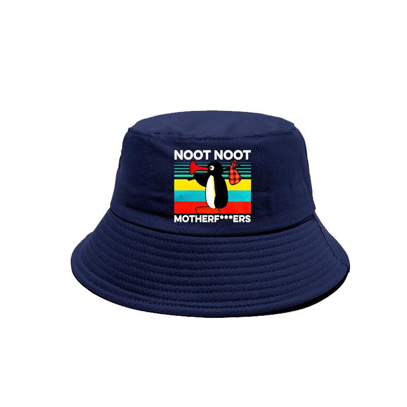 Noot Noot Pingu Cappelli Panama Nuovi Cotone da Esterno Cappello a Secchiello Pingu Arrabbiato Estivo Fresco Cappelli da Sole Bob Cappello Pinguino