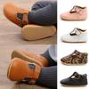 Schöne Baby-PU-Lederschuhe für Kleinkinder, Jungen, Leopardenmuster, rutschfeste weiche Sohle für den ersten Spaziergang im Frühling und Herbst