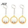 Bag Accessory Keyring 3Pcs Mini Dumpling Keychain Pendant, Soft Food Charm Cartoon Pastel Color Snack Accessories for Bags Car Keys School Gym
