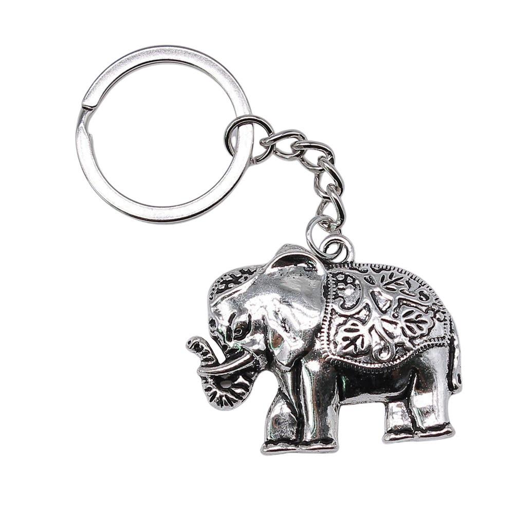 Pendants Elephant Charm Keychain Animal Theme Key Ring 28mm