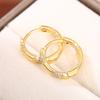 Luxury Women's Hoop Earrings with Embedded Crystals High-Quality Metal Alloy Lightweight Comfortable Design Durable Construction for Daily Wear