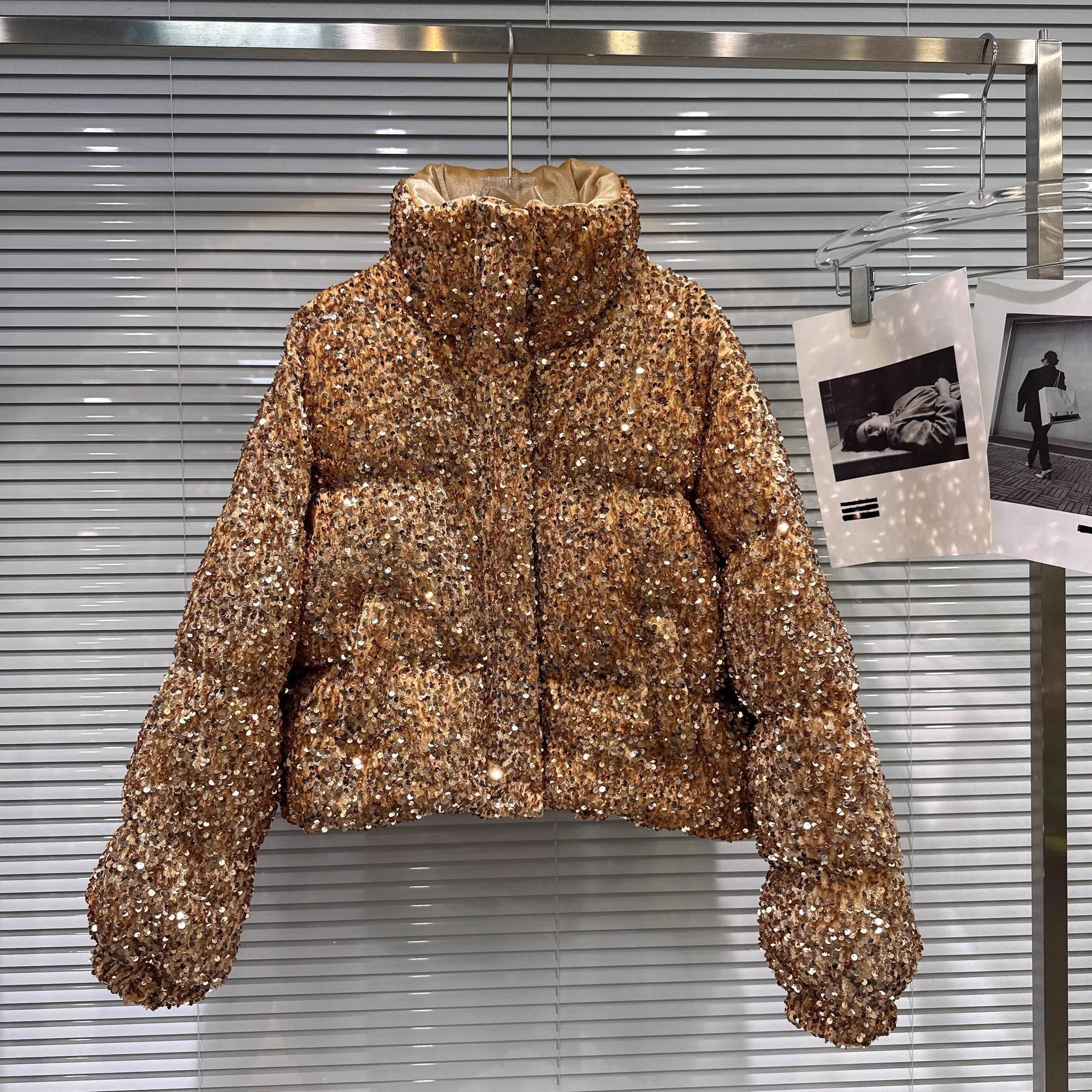 Ziemas Modes Smagā Rūpniecība Krāsaina Sequins